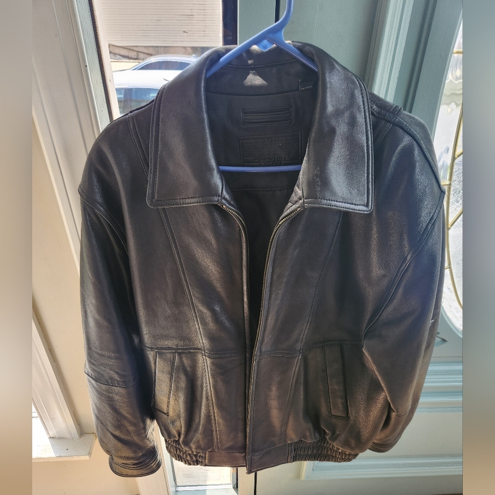 Men's Black Lamb Skin Leather Jacket